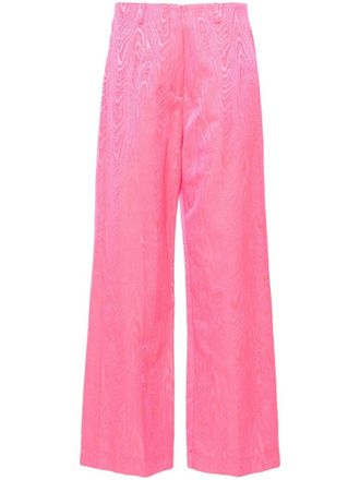Forte_Forte patterned-jacquard straight-leg jeans - women - Polyester/Cotton - 00 - Pink