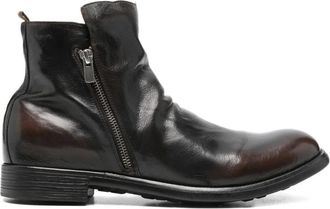 Officine Creative 30 mm Chronicle leren laarzen met rits - Zwart