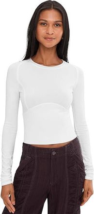 Free People We The Free Protagonist Long Sleeve Womens Clothing Ivory : LG (Womens 12-14), Cotton/Spandex