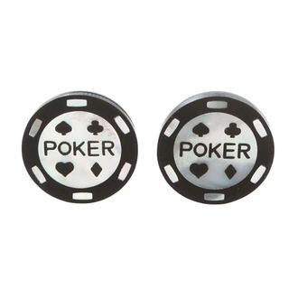 Paul Smith Poker Chip Manchetknopen - Heren - Oorbellen - Zwart - ONE Size - Accessoires
