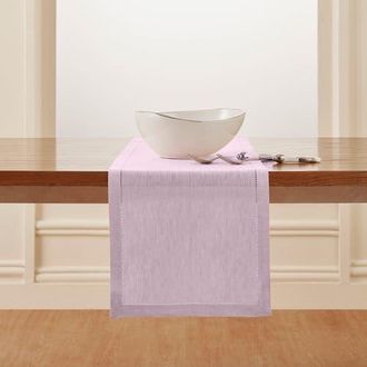 Solino Home Linen Table Runner for Dining Table, Holiday and Everyday Table Decor - Milan in Bubblegum Pink at Nordstrom, Size Xx-Small