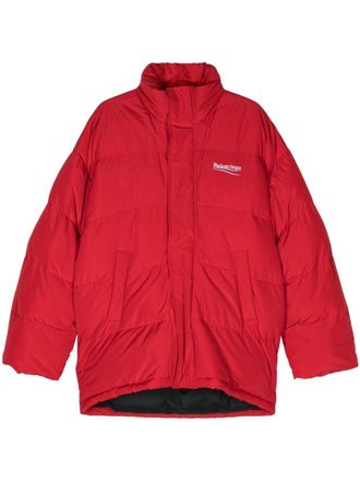 Balenciaga Political Campaign puffer jacket - Red