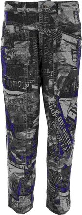Versace Jeans Couture Blue Straight Trousers