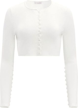 Altuzarra Haruni scallop-edge knitted top - women - EcoVero Viscose (LENZING)/Polyester - S - White