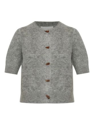 Munthe short-sleeve button cardigan - women - Alpaca - 40 - Grey