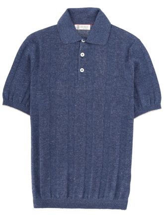 Brunello Cucinelli Brunello Cucinelli Linen Knit Polo Shirt