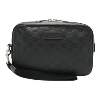 Gucci Vintage, unisex, Zwart, ONE Size, Leer, Pre-owned Vintage Clutch