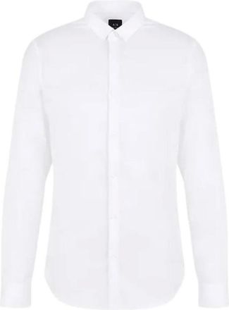 A|X Armani Exchange Heren, Overhemden, Wit, Maat: M Polyamide