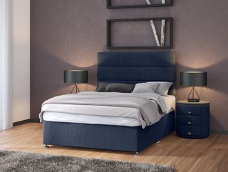 Bedmaster Neptune Spring Linen 4 Drawer Divan Set in Midnight | Size: Double