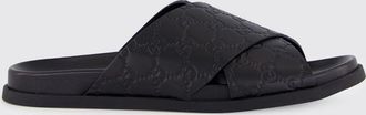 Gucci Sandalo in pelle con monogram GG