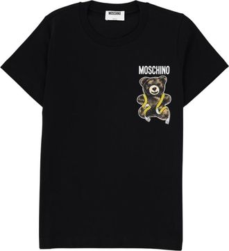 Moschino Black Graphic Crew Neck T-Shirt