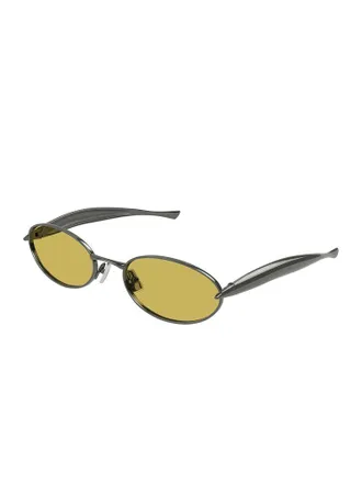 Bottega Veneta Unisex Sunglasses Shiny Dark Ruthenium Metal Eyewear