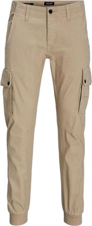 Jack & Jones Jack And Jones Cargo-broek met omgeslagen pijpen voor heren (Witte peper)