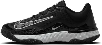 Nike Womens Alpha Huarache Elite 4 Turf Softball Shoes in Black | DV0496-001