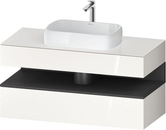 Duravit Duravit - Qatego Consola Mueble Bajo Lavabo, 1 Extra&iacute;ble, 1 Caj&oacute;n