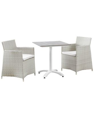 ModWay Discontinued Modway Junction 3Pc Outdoor Patio Wicker Rattan Dining Set