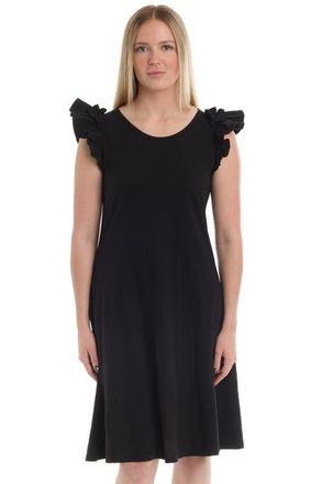 Wilt Ruffle Shoulder Tank Dress in Black at Nordstrom, Size X-Small