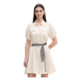 Gaud&igrave; Dames, Jurken, Beige, Maat: L Poliester