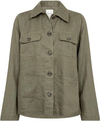 Part Two Elnora PW Blazer - Dames - Zomerjassen - Groen - L - Linnen - Jassen