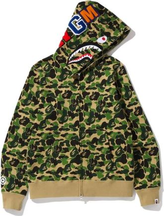 A Bathing Ape A Bathing Ape, Hoodies & sweatvesten, Heren, Veelkleurig, L, Katoen, ABC Camo Shark Full Zip Hoodie