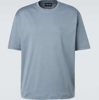 Giorgio Armani Camiseta de jersey de algod&oacute;n con logo
