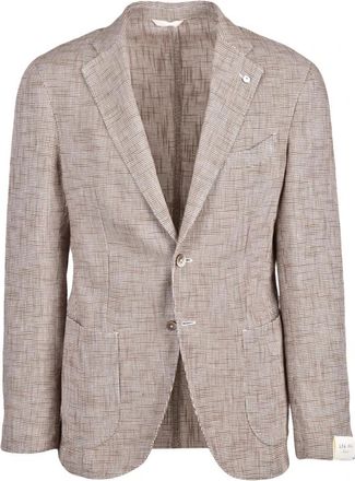 L.B.M. 1911 Giacca Stondata - Heren - Blazers - Bruin - S - Katoen - Jassen