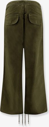 Entire studios Unisex Cargo Trousers With Drawstring Green Cotton