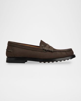 Tod's Suede Penny Loafers