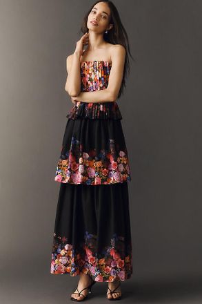 Elliatt Alice Strapless Tiered Maxi Dress