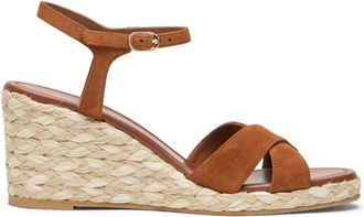 Stuart Weitzman Dayna Espadrille Wedge - Dames - Sleehakken - Bruin - 36 1/2 EU - Leer - Schoenen