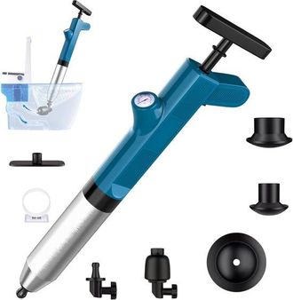 OEM Kit Desatascador De Inodoros, Potente Limpiador De Desag&uuml;es Con Man&oacute;metro En Tiempo Real Para Inodoros, Cocinas, Duchas, Tuber&iacute;as