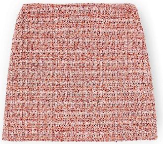 Motivi Boucl&eacute; Minirok - Dames - Korte rokken - Rood - XS - Wol - Rokken