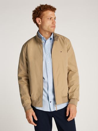 Tommy Hilfiger Blouson TOMMY HILFIGER HARRINGTON JACKET, Herren, Gr. XXL, beige (desert), Web, Obermaterial: 53% Elastomultiester, 47% Polyester, unifarben, normal h