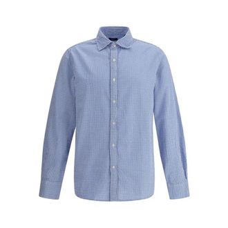 Deperlu Casual Shirts, male, Blue, Size: XL Striped Cotton Shirt Classic Collar