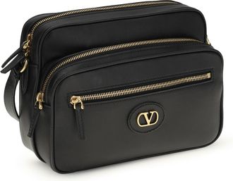 Valentino Garavani Mens Antibes Shoulder Bag Nero Calf Leather Bos Taurus