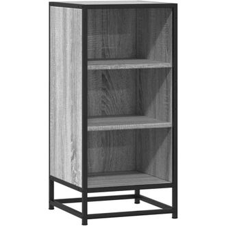 vidaXL Vidaxl - Aparador Madera Ingenier&iacute;a Y Metal Gris Sonoma 35,5x35x76 Cm