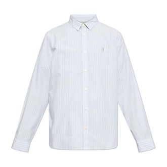 AllSaints Shirt Saint - Heren - Casual Overhemden - Blauw - S - Katoen - Overhemden