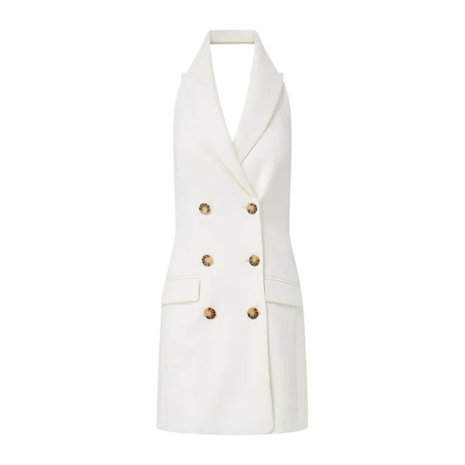 Short Dresses, female, White, Size: M Claridge Blazer Dress