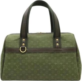 Louis Vuitton Pre-owned Monogram Mini Josephine GM Tote Bag - Dames - Vintage Handtas - Groen - ONE Size - Leer - Vintage