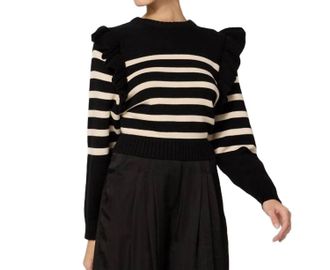 Cleobella Blair Sweater In Black/ivory