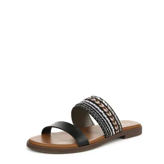 Blowfish Womens Curtis Flat Sandal, Black, Medium Fit, UK 6