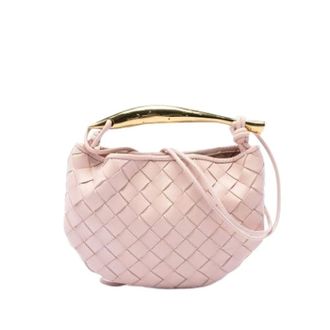 Bottega Veneta Pre-owned Sardine Satchel - Dames - Pre-owned - Roze - Maat: ONE Size Leer