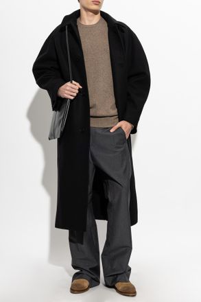 Jil Sander Wool Pleated Trousers, Mens, Grey