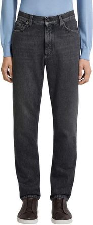 Ermenegildo Zegna Roccia City Fit Jeans in Dark Grey at Nordstrom, Size 33