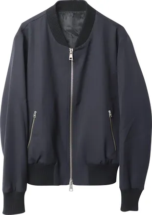 Ami Paris Bomber Jacket in Black Wool