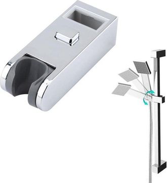No Brand Soporte Universal Para Ducha - Soporte De Abs Cromado, Altura Ajustable, Deslizador Para Ducha De Mano - Accesorio De Ba&ntilde;o Con Barra De Ducha - 30 X 1