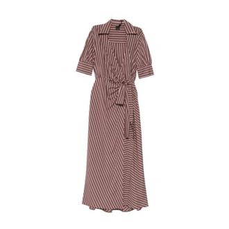 Pinko Pinko, Kleedjes, Dames, Bruin, M, Nylon, Alexandra Jurk
