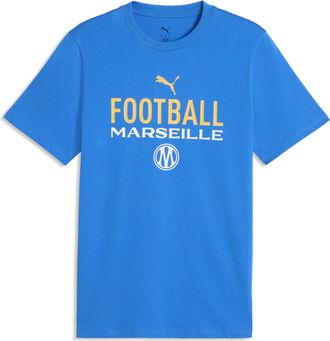 Puma T-shirt ftblCulture dellOlympique de Marseille da uomo, Accessori, Blu, 3XL