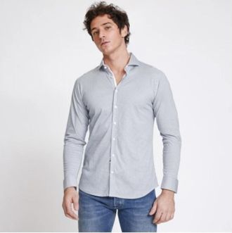 DeSoto Overhemd - Heren - Casual Overhemden - Blauw - S - Katoen - Overhemden