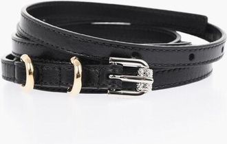 Givenchy Slim-Fit Belt VOYOU Leather 10mm size 85